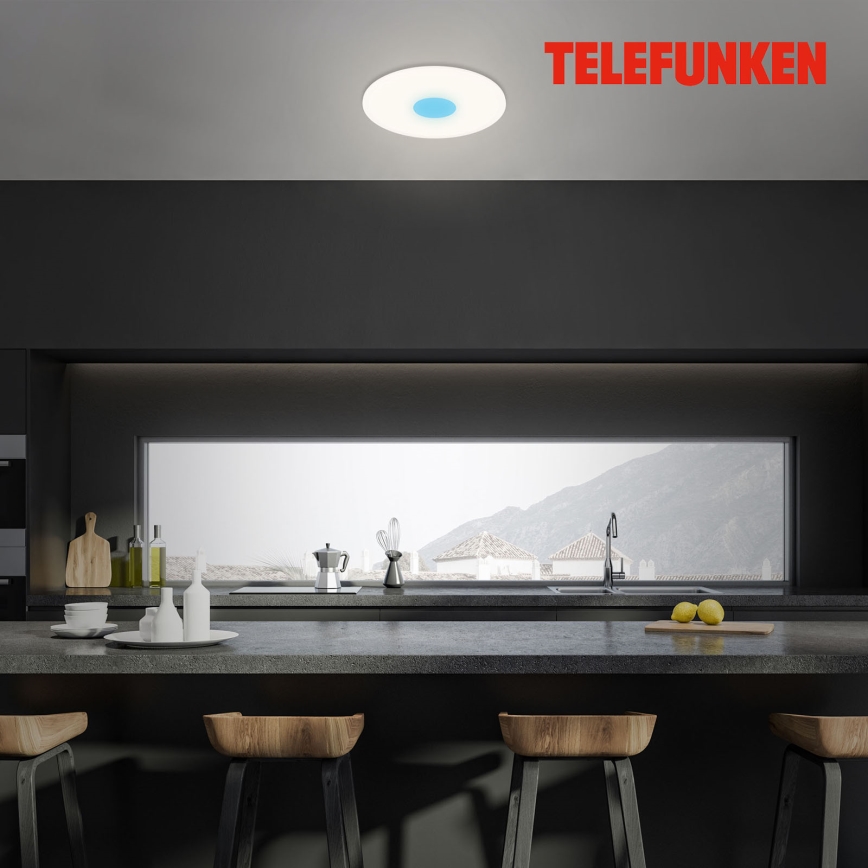 Telefunken 319306TF - LED RGBW Lámpara regulable LED/22W/230V 2700-6500K + control remoto