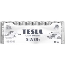Tesla Batteries - 10 pz Batería alcalina AA SILVER+ 1,5V 2900 mAh