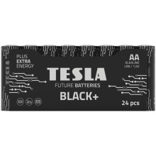 Tesla Batteries - 24 pz Batería alcalina AA BLACK+ 1,5V 2800 mAh