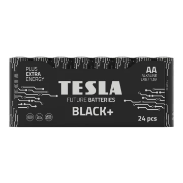Tesla Batteries - 24 pz Batería alcalina AA BLACK+ 1,5V 2800 mAh
