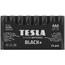 Tesla Batteries - 24 pz Batería alcalina AAA BLACK+ 1,5V 1200 mAh