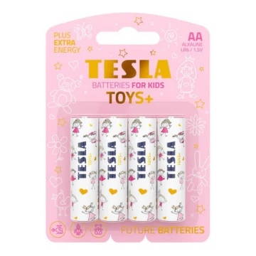 Tesla Batteries - 4 pz Batería alcalina AA TOYS+ 1,5V 2900 mAh