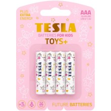 Tesla Batteries - 4 pz Batería alcalina AAA TOYS+ 1,5V 1300 mAh