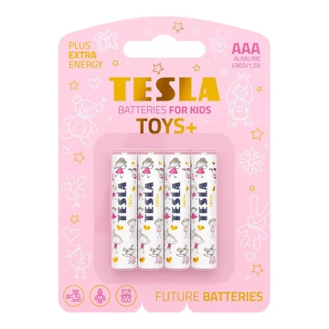 Tesla Batteries - 4 pz Batería alcalina AAA TOYS+ 1,5V 1300 mAh