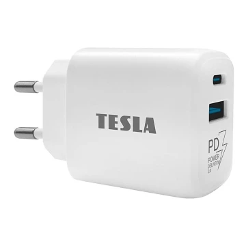 TESLA Electronics - Adaptador para cargador rápido Power Delivery 25W blanco