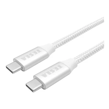 TESLA Electronics - Cable USB USB-C 3.2 connector Power Delivery 1m 100W blanco