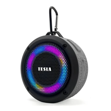 TESLA Electronics - LED RGB Altavoz inalámbrico 5W/1200 mAh/3,7V IPX7 gris