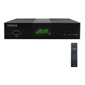 TESLA Electronics - Receptor DVB-T2 H.265 (HEVC) 2xAAA + mando a distancia