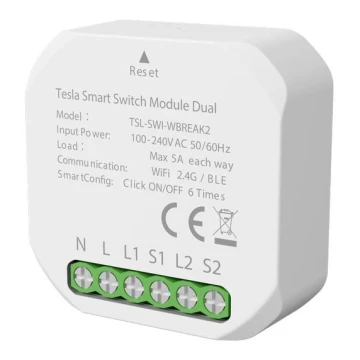 TESLA Smart - Relé inteligente 1200W/230V Wi-Fi