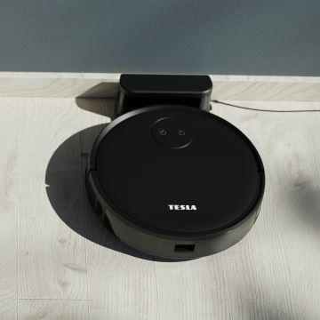 TESLA Smart - Robot aspirador inteligente 2en1 2000 mAh Wi-Fi negro + control remoto