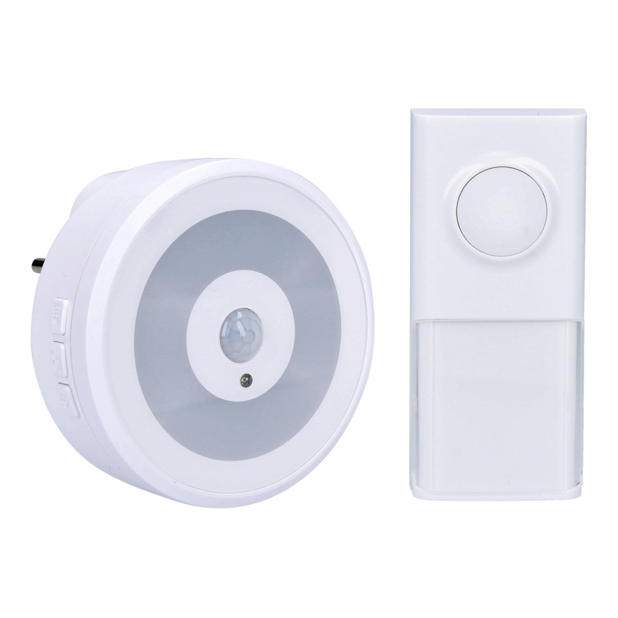 Timbre inalámbrico con iluminación LED y sensor de movimiento 230V IP55