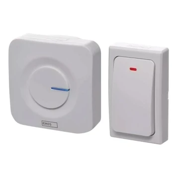 Timbre inalámbrico para enchufes 230V IP44 blanco