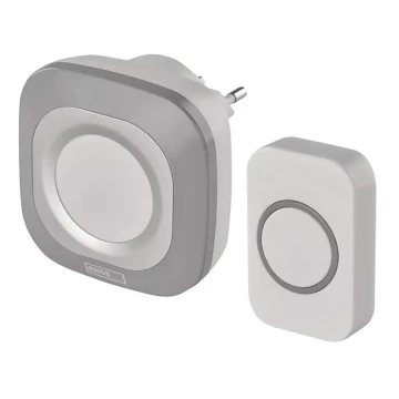 Timbre inalámbrico para enchufes 230V IP44 gris