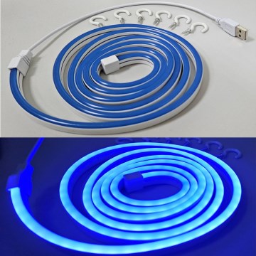 Tira flexible LED NEON LED/5V USB 1,8 m azul