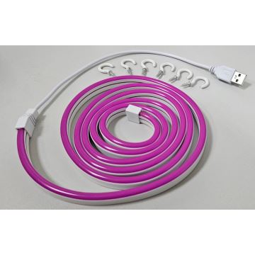 Tira flexible LED NEON LED/5V USB 1,8 m púrpura