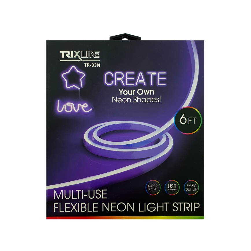 Tira flexible LED NEON LED/5V USB 1,8 m púrpura