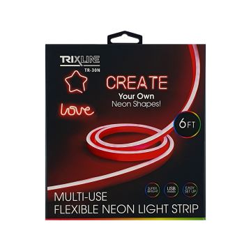 Tira flexible LED NEON LED/5V USB 1,8 m rojo