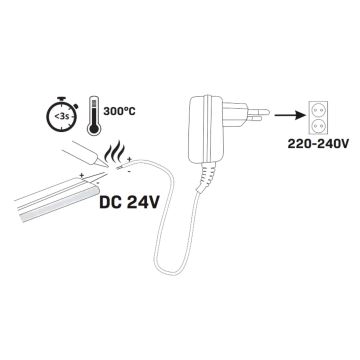 Tira LED NEON 5m LED/48W/24V 4000K IP65