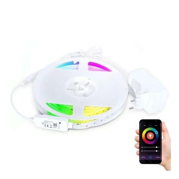 Tira LED RGB regulable LED/24W/230V 5m 3000-6000K Wi-Fi Tuya