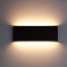 Top Light - Aplique LED para exterior OBLIGO LED/12W/230V IP65 negro