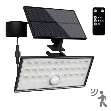 Top Light - Reflector LED solar de pared con sensor HELEON VARIO LED/8W/3,7V IP65 4000K + control remoto