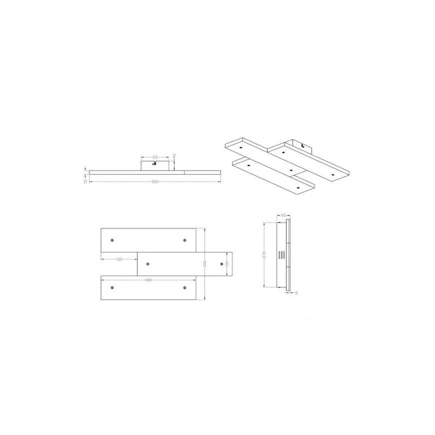 Trio - Plafón LED DENVER 3xLED/10W/230