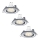 TRIO - SET 3x LED Lámpara de techo regulable 1xGU10/5,5W/230V