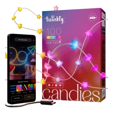 Twinkly - LED RGB Regulable Cinta de Navidad CANDIES 100xLED 8 m USB Wi-Fi