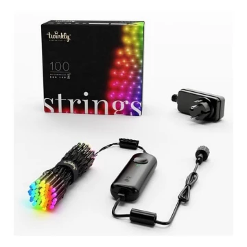 Twinkly - LED RGB Regulable exterior Cinta de Navidad STRINGS 100xLED 11,5m IP44 Wi-Fi