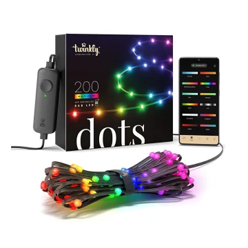 Twinkly - Tira LED RGB regulable exterior DOTS 200xLED 10 m IP44 WiFi