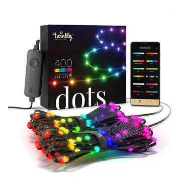 Twinkly - Tira LED RGB regulable para exteriores DOTS 400xLED 20 m IP44 Wi-Fi