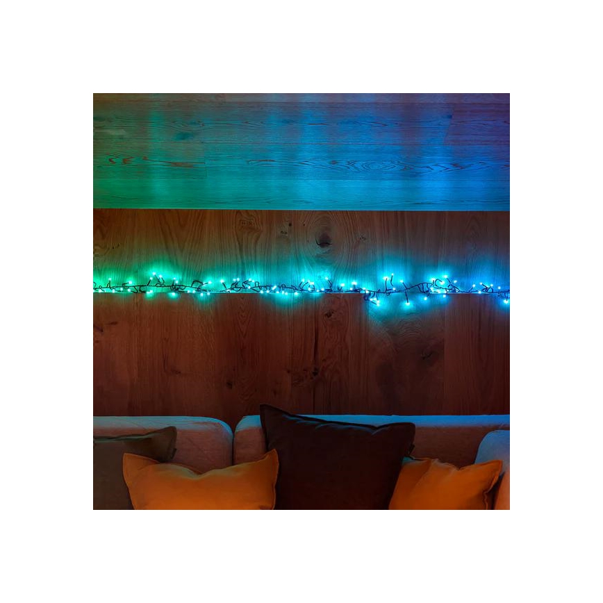 Twinkly - LED RGB Regulable exterior Cinta de Navidad CLUSTER 400xLED 9,5m IP44 Wi-Fi