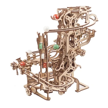 Ugears - Puzzle mecánico 3D de madera Pista de bolas y cadenas