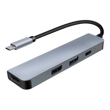 USB-C hub 4en1 Power Delivery 100W y HDMI 4K