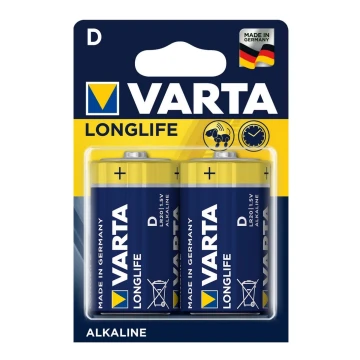 Varta 4120 - 2 pz. Pila alcalina LONGLIFE EXTRA D 1,5V