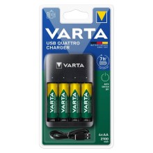 Varta 57652101451 - Cargador de baterías 4xAA/AAA 2100mAh 5V