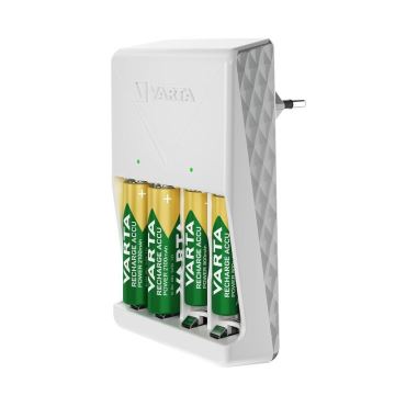 Varta 57657101451 - Cargador de baterías 4xAA/AAA 2100mAh 230V