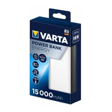 Varta 57977101111 - Power Bank ENERGY 15000mAh/2x2,4V blanco