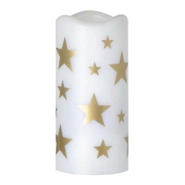 Vela de Navidad LED LED/3xAAA estrellas blanco cálido