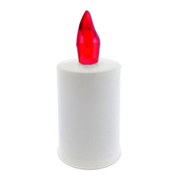 Vela LED LED/2xAA blanco cálido 10,8 cm blanco/rojo