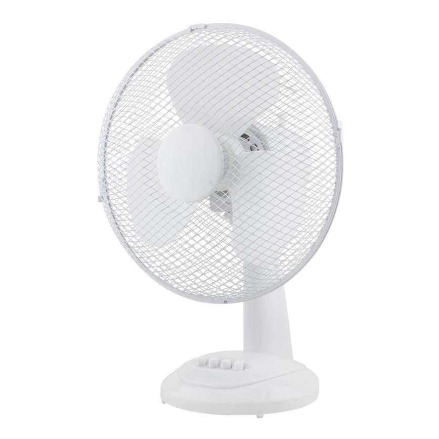 Ventilador de mesa 30cm, blanco, 3 velocidades, 40W