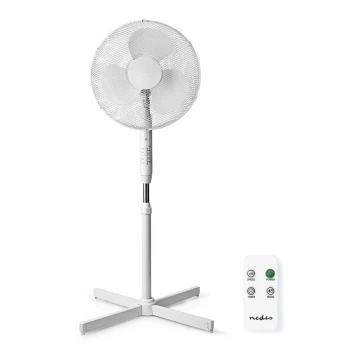 Ventilador de pie 40W/230V blanco + mando a distancia