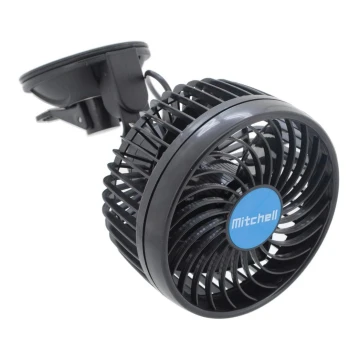 Ventilador de ventosa para coche 4W/12V negro