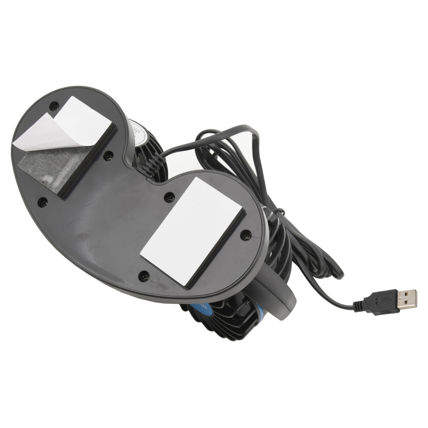 Ventilador para el salpicadero del coche con USB 3W/5V negro