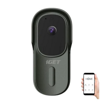 Vídeo timbre con sensor de movimiento Full HD 1080p 5200 mAh IP65 Wi-Fi antracita