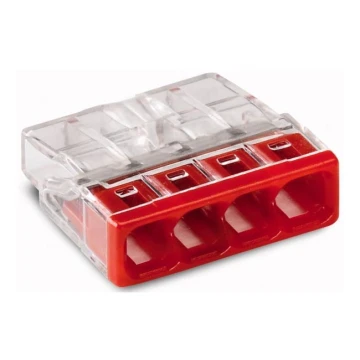 WAGO 2273-204 - Caja de conexiones terminal COMPACT 4x2,5 450V rojo