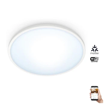 WiZ - Plafón LED regulable SUPERSLIM LED/16W/230V 2700-6500K Wi-Fi blanco