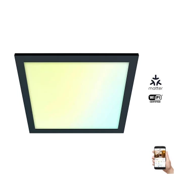 WiZ - Plafón LED regulable SUPERSLIM LED/36W/230V 2700-6500K Wi-Fi negro