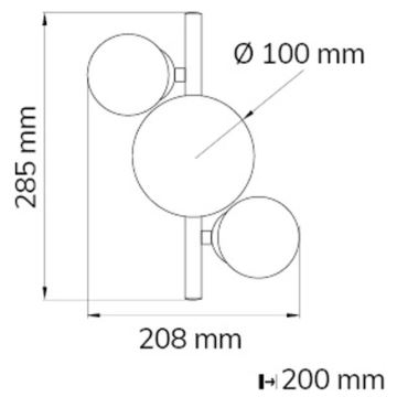 Wofi 4014.03.14.9000 - Aplique LED VILLA 3xG9/3W/230V