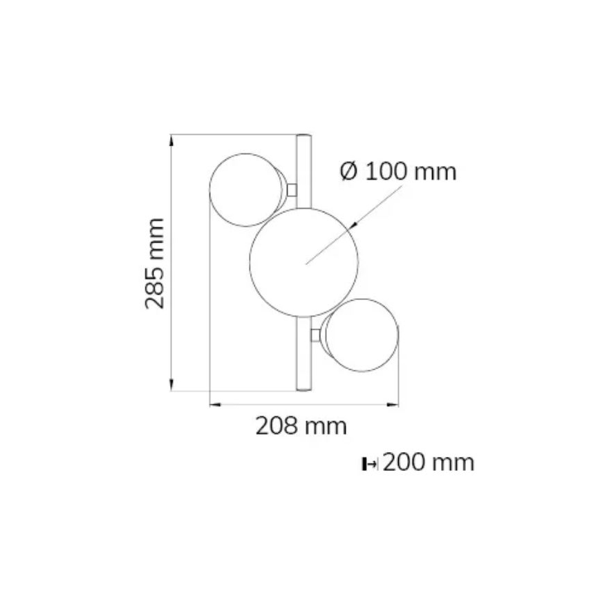 Wofi 4014.03.24.9000 - Aplique LED VILLA 3xG9/3W/230V cromo negro